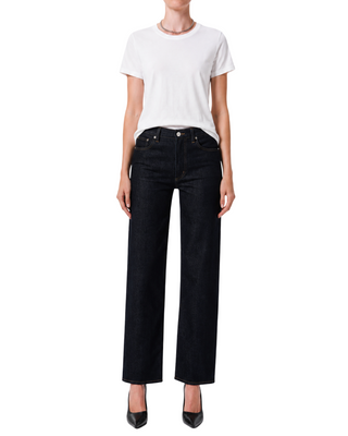 Palma Straight Jean Clean Hem- Inky Rinse