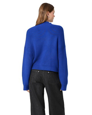 Babysoft Mockneck Rib Pullover- Brisk Blue