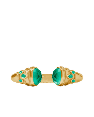Cannes Cuff- Gold- Iridescent Emerald Green