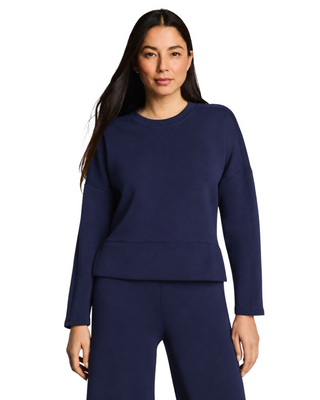 AirEssentials Crewneck Long Sleeve Top- Timeless Navy