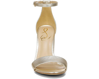 Yaro Block Heel Sandal- Light Gold Leather