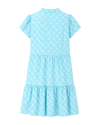 Ginger Dress- Star Lattice Light Blue