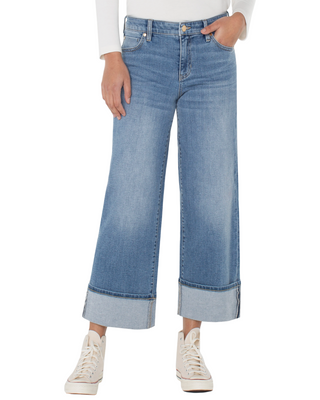 Morgan Cuffed Wide Leg Jean- Klamath