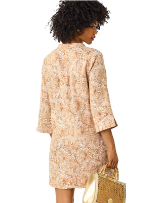 Annadetta Linen Tunic Dress- Iced Latte Lil Jims Stuff