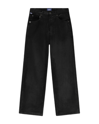 Delfina Velvet Straight Jean- Black