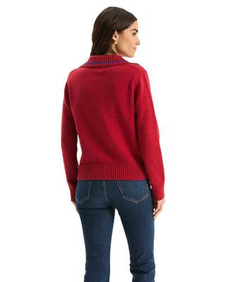Tess Horsebit Pullover- Vermillion