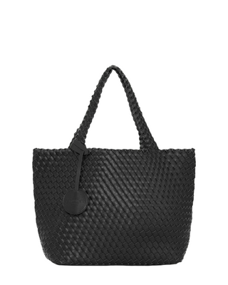 Maxi Tote Bag- Black + Gunmetal