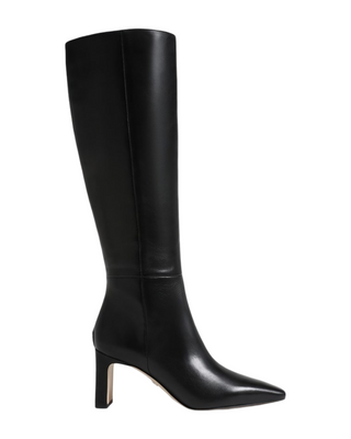 Sylvia Knee-High Boot- Black Leather