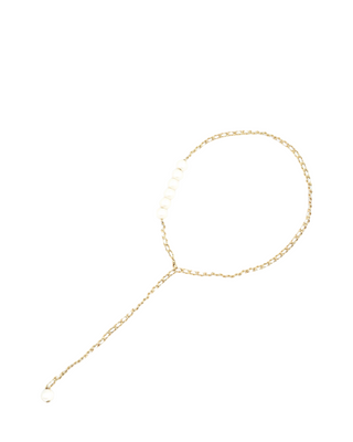 Pearl Chain Belt- White