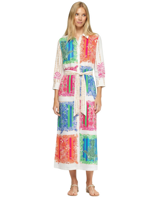 Bamboo Multicolor Printed Shirt Dress