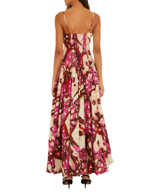 Borbofly Red Baloon Maxi Dress