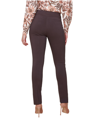 Renuar Pull On Full Length Pant- Chocolate