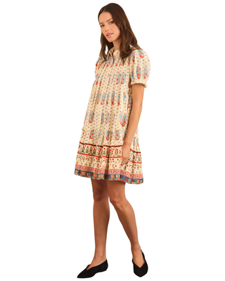 Drifter Mini Dress- Fall Floral Cream
