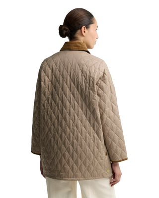 Modern Liddesdale Quilted Jacket- Light Trench + Birchwood