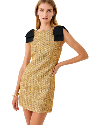 Cora Skirted Romper- Gold Metallic Golden Glow