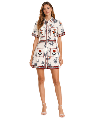 Poppy Dress- Dunlin Stripe