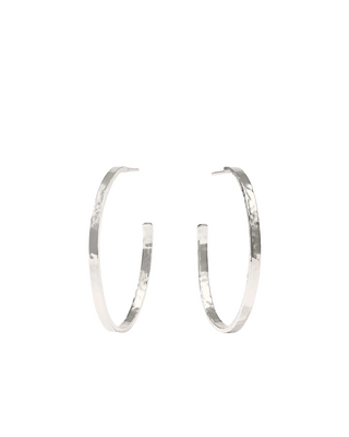 Crescent Hoop- Silver- L