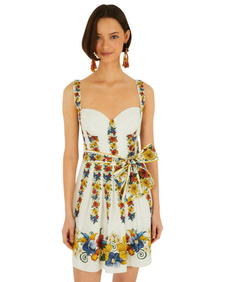 Tropi Off-White Mini Dress