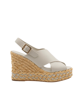 Oda Platform Wedge Sandal- Off White
