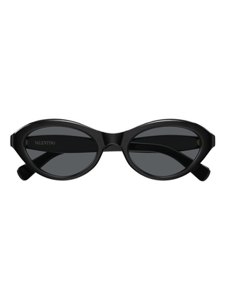 Valentino Slim Cat Eye Sunglasses- Black/Grey
