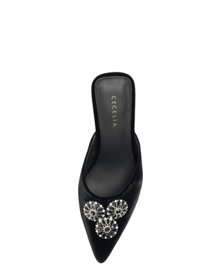 Joice- Black Velvet Mule