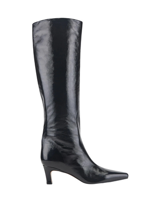 Erynn Leather Knee High Boot- Black Leather