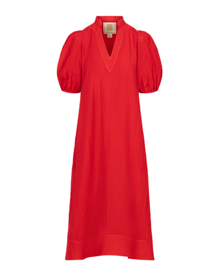Hampton Dress- Cardinal Red