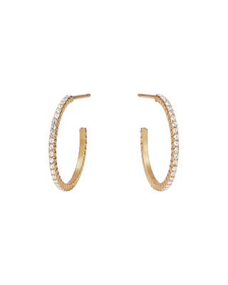 Windsor Hoop- Cubic Zirconia- Small