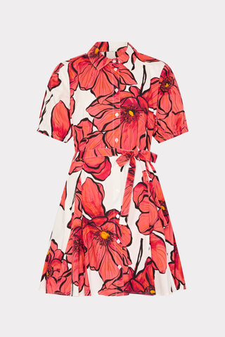 Juni Windflower Pastel Poplin Dress- Pink Multi