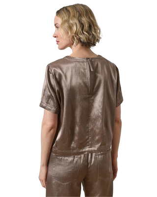 Slub Woven Darted Top- Shittake