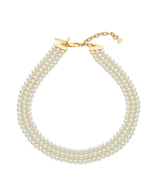 Baroque Pearl Collar Necklace- Ivory