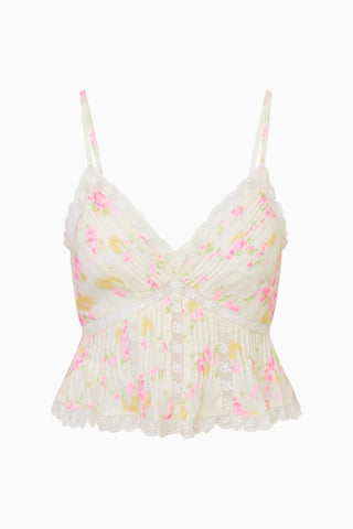 Elsette Top- White Peach