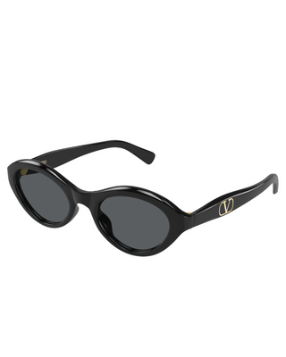 Valentino Slim Cat Eye Sunglasses- Black/Grey