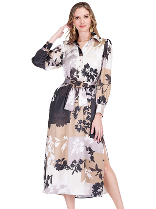 Shadow Bloom Midi Dress