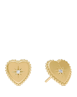 Heart Stud- Cubic Zirconia