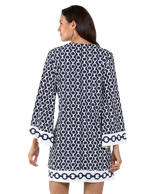 Renata Dress- Navy Chains Combo