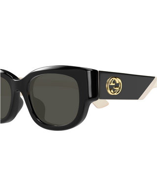 Gucci Square Sunglasses- Black + Ivory