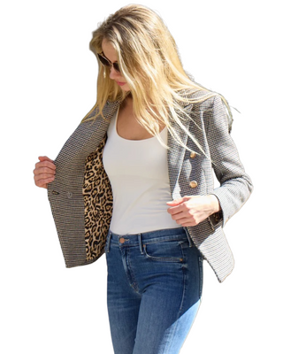 Bianca Blazer- Espresso + Black Houndstooth