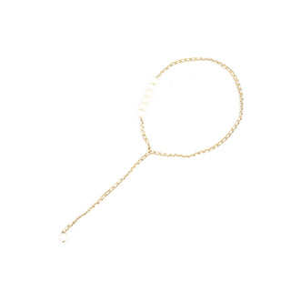 Pearl Chain Belt- White