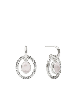 Stardust 6-in-1 Earring- Silver- Iridescent Clear Crystal