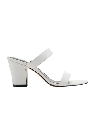 Jessey Heeled Slide Sandal- Ivory