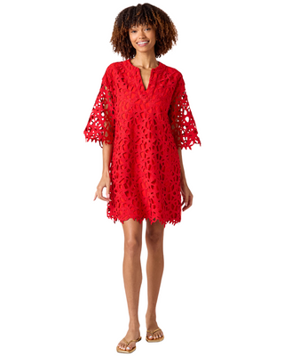 Alice Tunic Dress- Pomegranate Lace