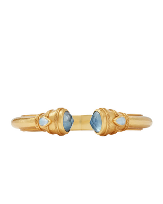 Cannes Demi Cuff- Iridescent Chalcedony Blue