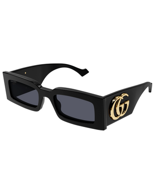 Gucci Slim Rectangle Sunglasses- Black