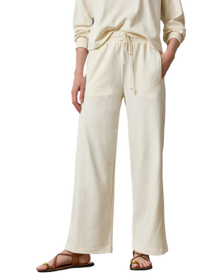 Drawcord Wide Leg Pant- Magnolia