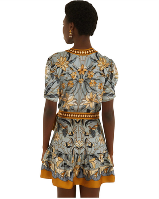 Stained Glass Beauty Soft Blue Wrap Dress