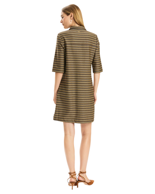 Casey Knit Dress- Herringbone Demitasse
