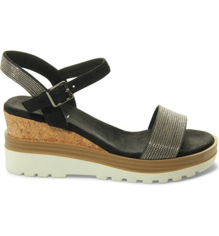 Cedra Wedge- Black Suede