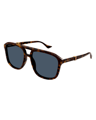 Gucci Aviator Sunglasses- Havana + Blue