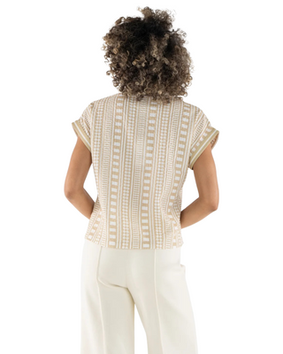 Riviera Top- Piazza Stripe Seersucker